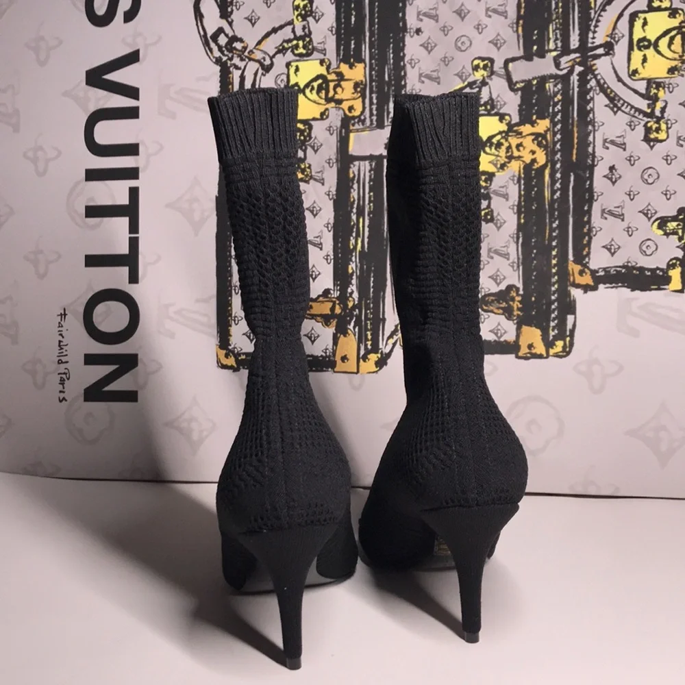 New Authentic Balenciaga Knife 2.0 Women’s Knit Stiletto Booties